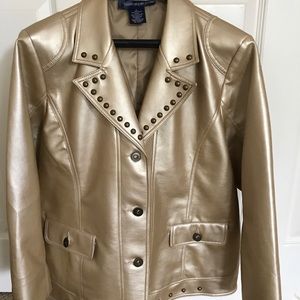 Gold “Vegan Leather” Jacket